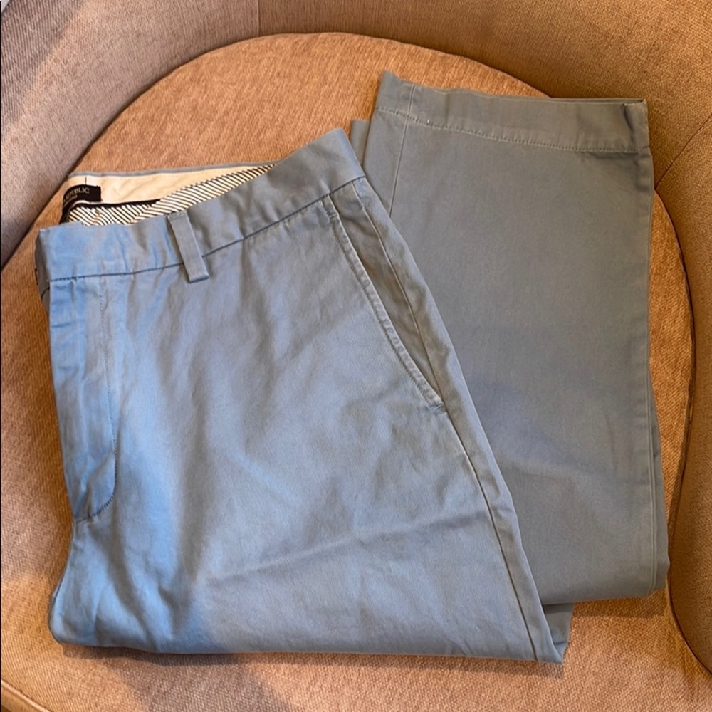 Light blue chinos, size 34x34. Straight leg.
